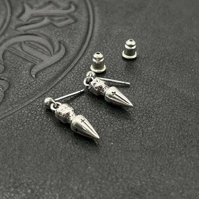 Silver-Toned Spike Dangling Stud Earrings 5
