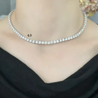 Single-Row Channel-Set Gemstone Choker Necklace