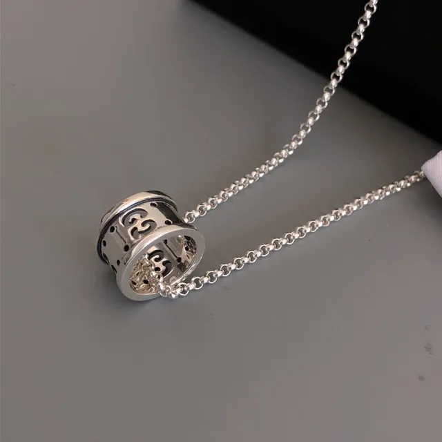 Sterling Silver Openwork Scroll Pendant Necklace 6