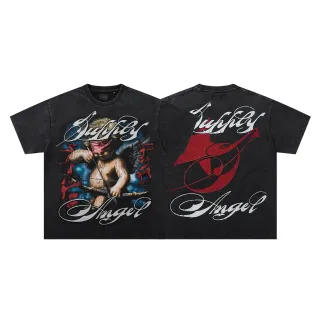 تيشيرت جرافيك أوفرسايز أسود Supply Angel