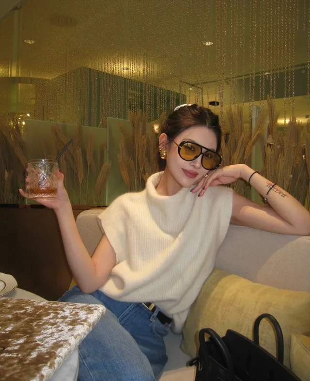 Transparent Brown Aviator Silhouette Frame Sunglasses 3