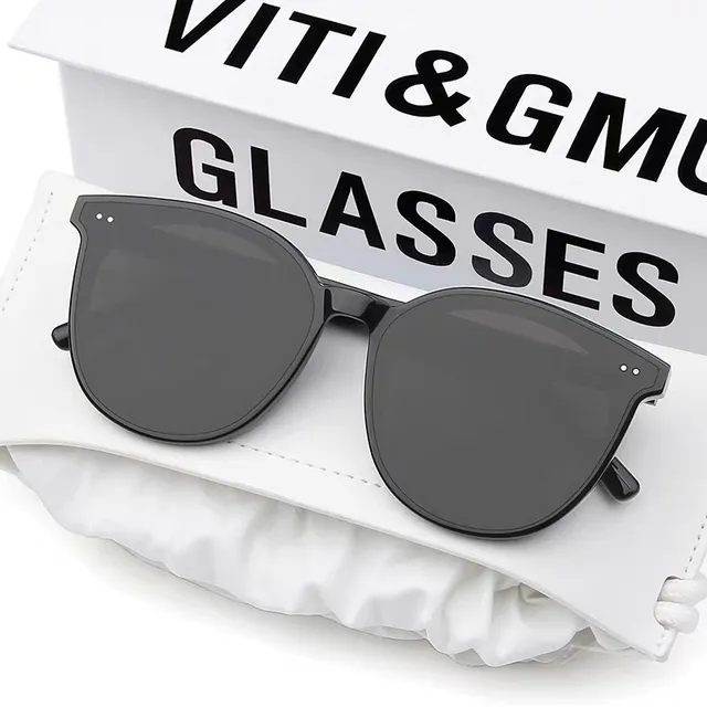 VITI & GMU Black Rounded-Square Frame Sunglasses 3