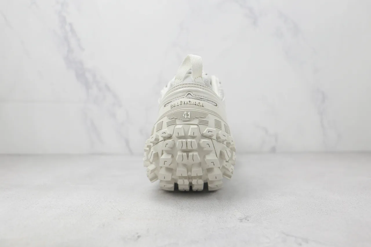 White and Black Chunky Platform Lifestyle Sneakers 9