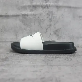 白黑模压带拖鞋