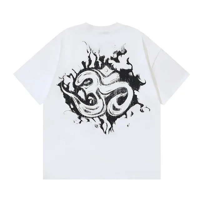White Oversized Graphic Print T-Shirt 10
