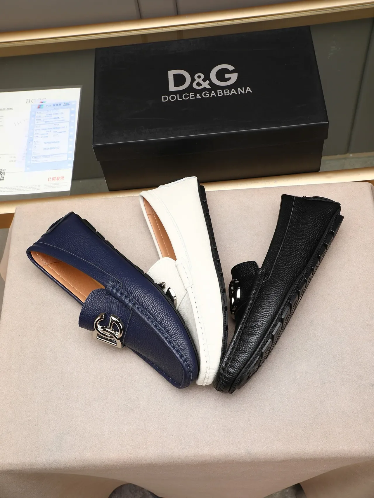 White Pebbled Leather Buckle Strap Loafer 2