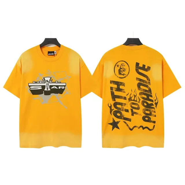 Yellow Graphic Print Oversized T-Shirt 2