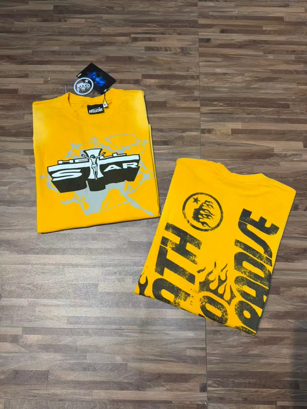 Yellow Graphic Print Oversized T-Shirt 7