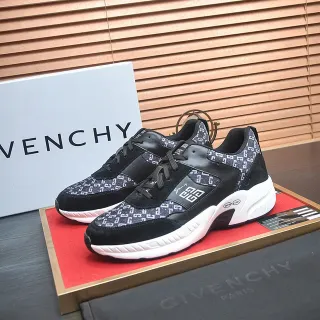 Givenchy City Sport Monogrammed Black and White Chunky Sneakers