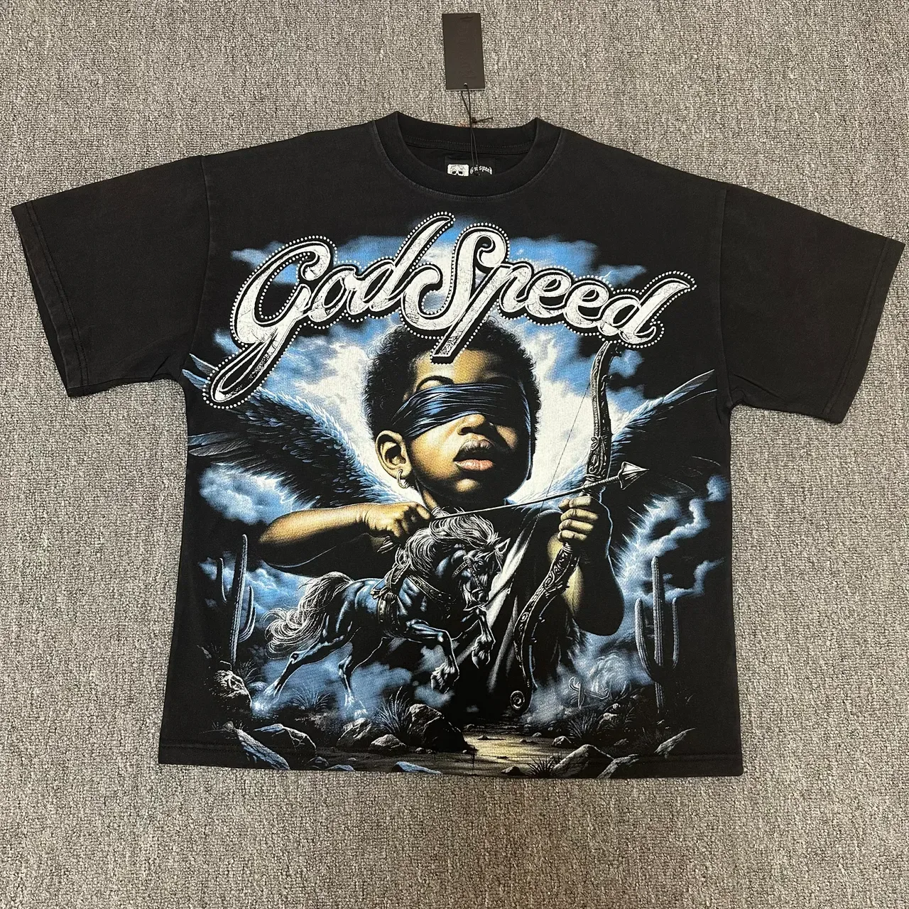 Godspeed印花圆领宽松T恤 3