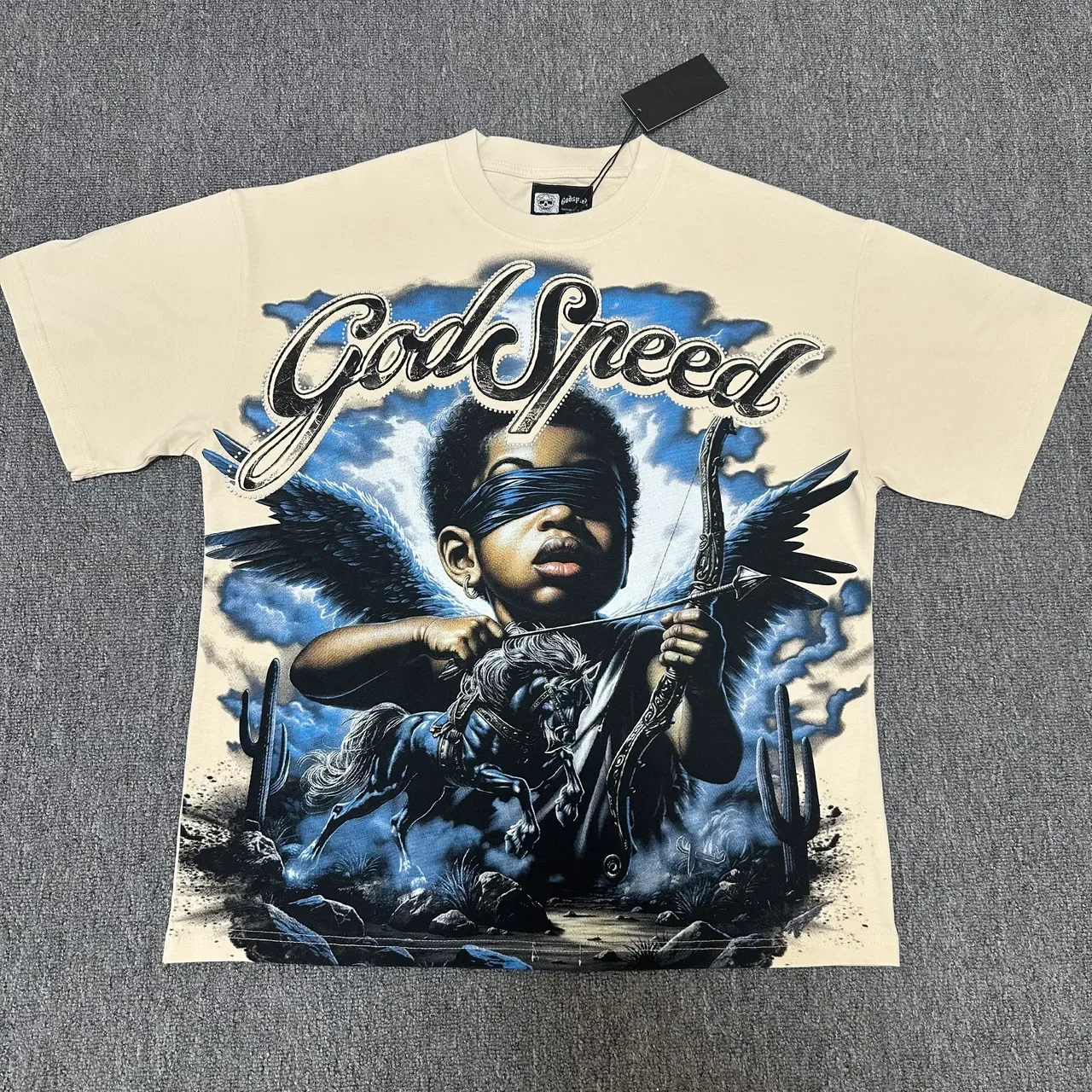 Godspeed印花圆领宽松T恤 5