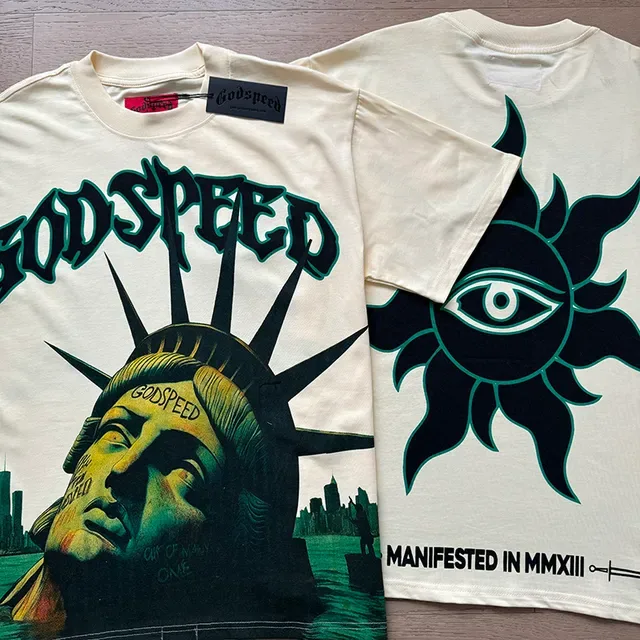 Godspeed Graphic Print Off-White Double-Sided T-Shirt 4
