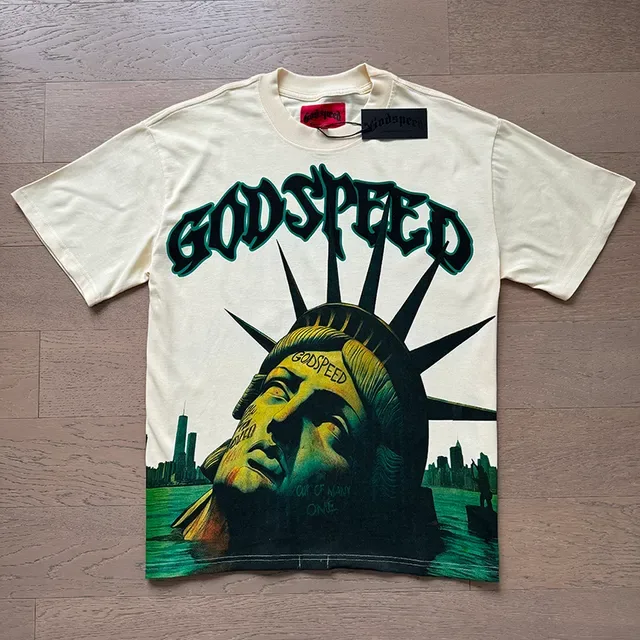 Godspeed Graphic Print Off-White Double-Sided T-Shirt 5