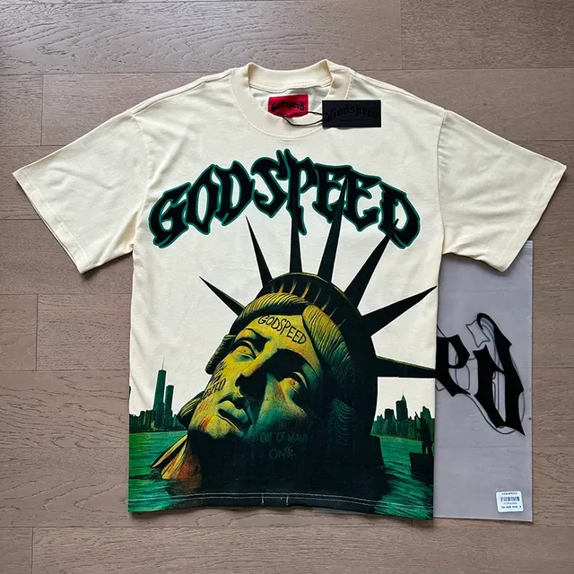 Godspeed Graphic Print Off-White Double-Sided T-Shirt 6