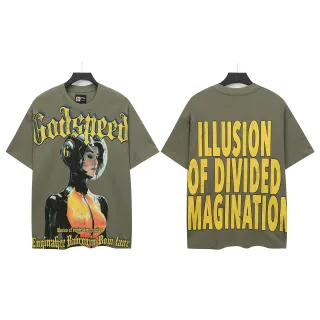 T-shirt graphique oversize Godspeed Illusion de l'imagination divisée