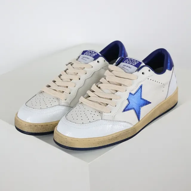 Golden Goose Super-Star Brancos e Azuis Metálicos Sneakers Lifestyle 2