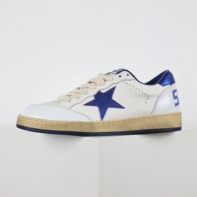 Golden Goose Super-Star Brancos e Azuis Metálicos Sneakers Lifestyle 9
