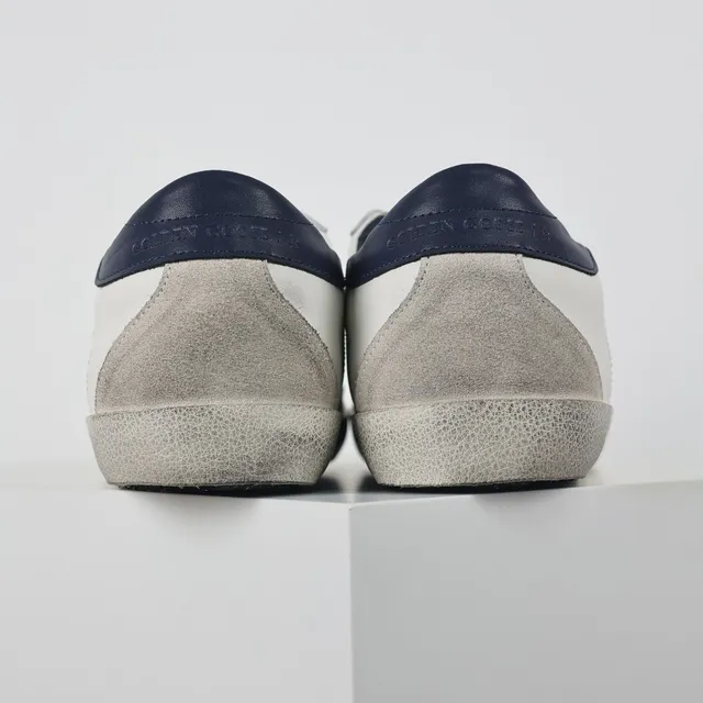Golden Goose Superstar حذاء رياضي أبيض جلدي أسلوب حياة متضرر 8