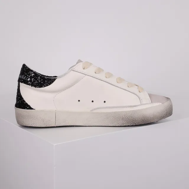 Golden Goose Superstar Off-White Glitter Star حذاء أسلوب الحياة 7