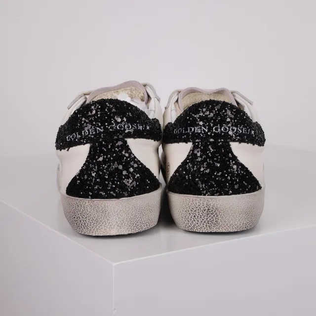 Golden Goose Superstar Off-White Glitter Star حذاء أسلوب الحياة 8