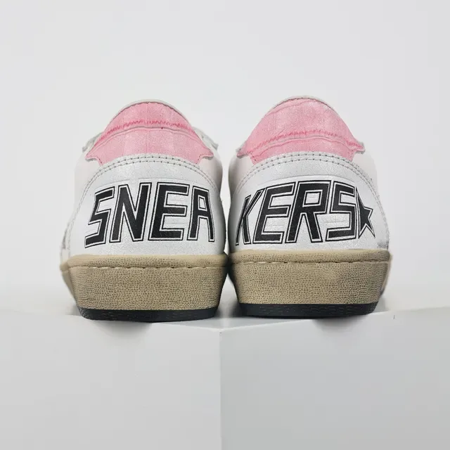 Golden Goose أبيض أحمر جلد علوي لامع نجم تطبيق أسلوب حياة حذاء 8