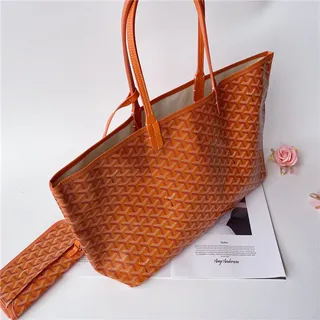 Goyard Saint-Louis Royal Blue कोटेड कैनवास टोट बैग 6