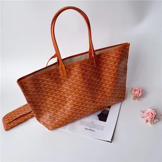 Goyard Saint-Louis Royal Blue कोटेड कैनवास टोट बैग 7