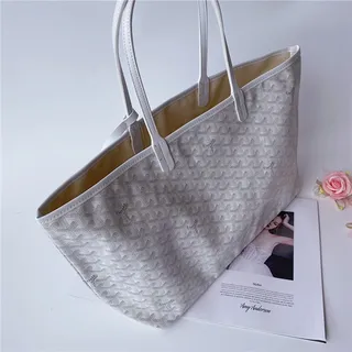 Goyard Saint-Louis Royal Blue कोटेड कैनवास टोट बैग 24