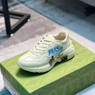 Gucci Ace Disney सहयोग Cream Leather Chunky Sneaker