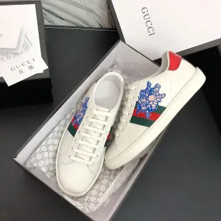Gucci Ace Motivo Embroiderado Blanco Zapatillas Lifestyle