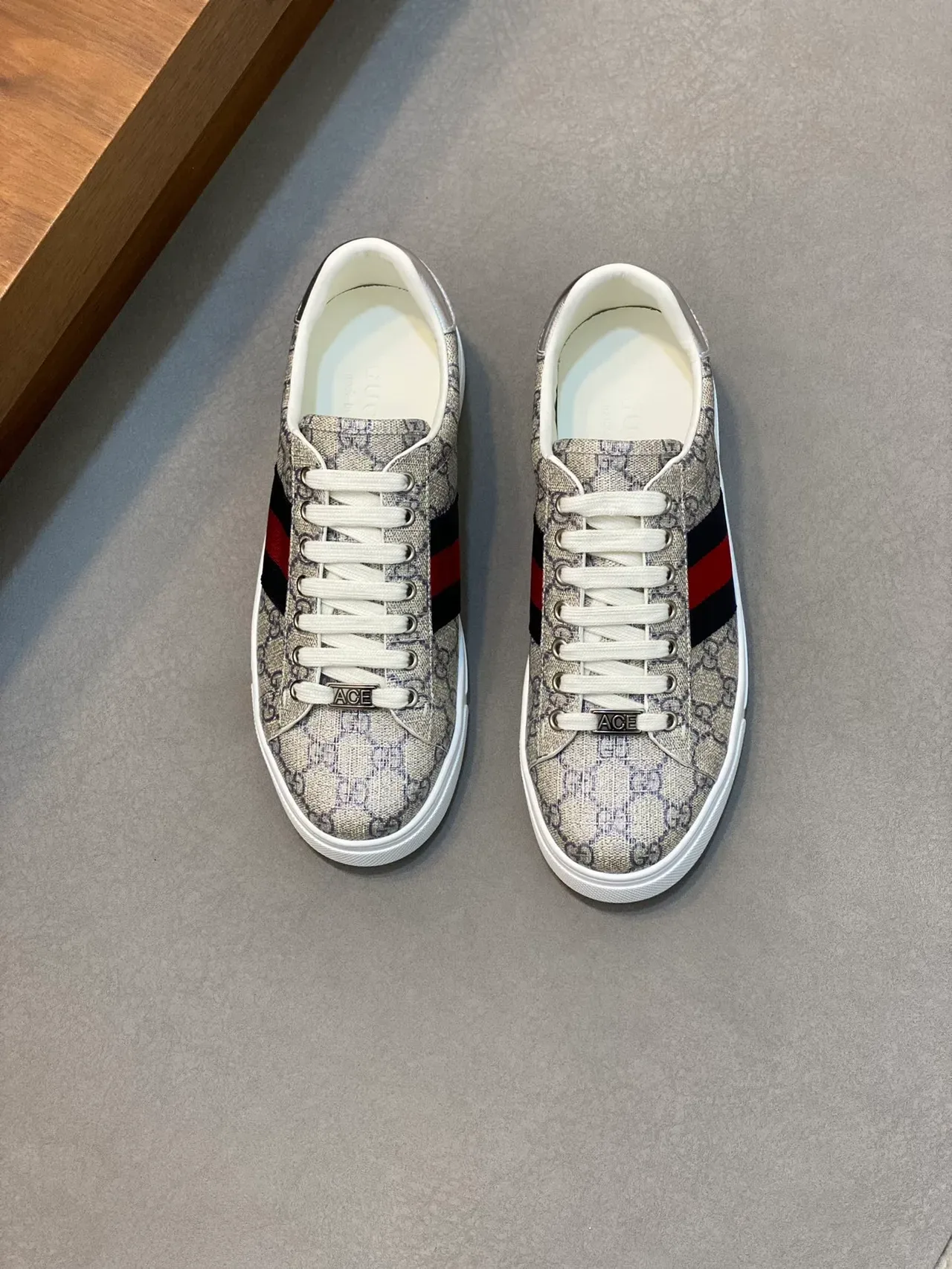 Gucci Ace GG Monogram Canvas Web Stripe Lifestyle Sneakers 5