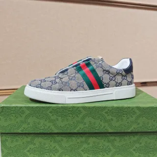 Gucci Ace Slip-On GG Supreme Beige Verde Rojo Web Zapatillas Lifestyle