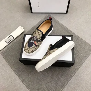 Gucci Ace Tiger 刺绣 GG Monogram 乐福鞋