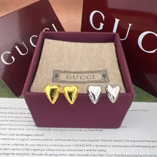 Gucci Ami de Coeur হার্ট আকৃতির সোনা ও রূপোর কানের দুল