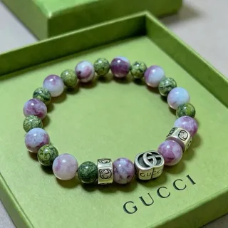 Gucci سوار خرز حجر ماربل Interlocking G Charm