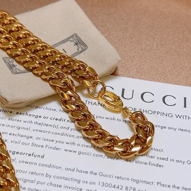 Collier Gucci Chaîne Curb-Link Doré 3