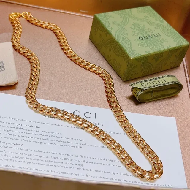 Collier Gucci Chaîne Curb-Link Doré 6