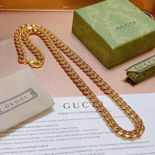 Collier Gucci Chaîne Curb-Link Doré 7