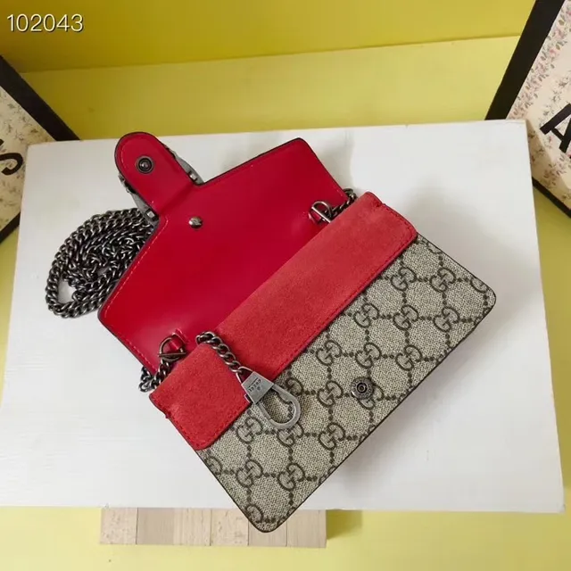 Gucci Dionysus Beige Black GG Monogram Canvas Horsebit Clasp Handbag 13