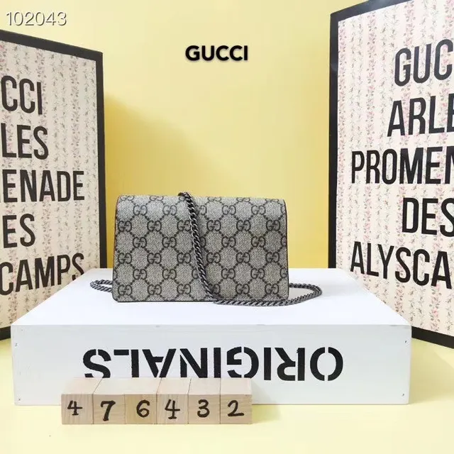 Gucci Dionysus Beige Black GG Monogram Canvas Horsebit Clasp Handbag 17