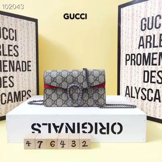 Gucci Dionysus Beige Black GG Monogram Canvas Horsebit Clasp Handbag 19
