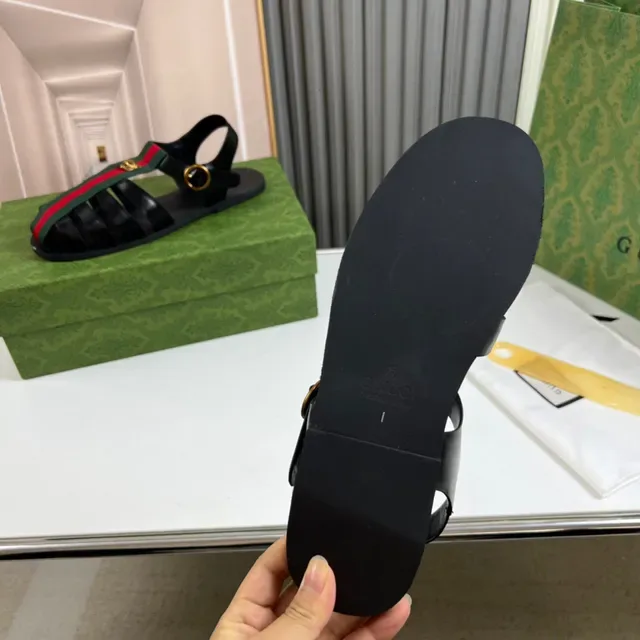 Gucci Dionysus काली हरी रिब्ड टो गार्ड वेब स्ट्राइप स्ट्रैप ग्लेडिएटर सैंडल 8