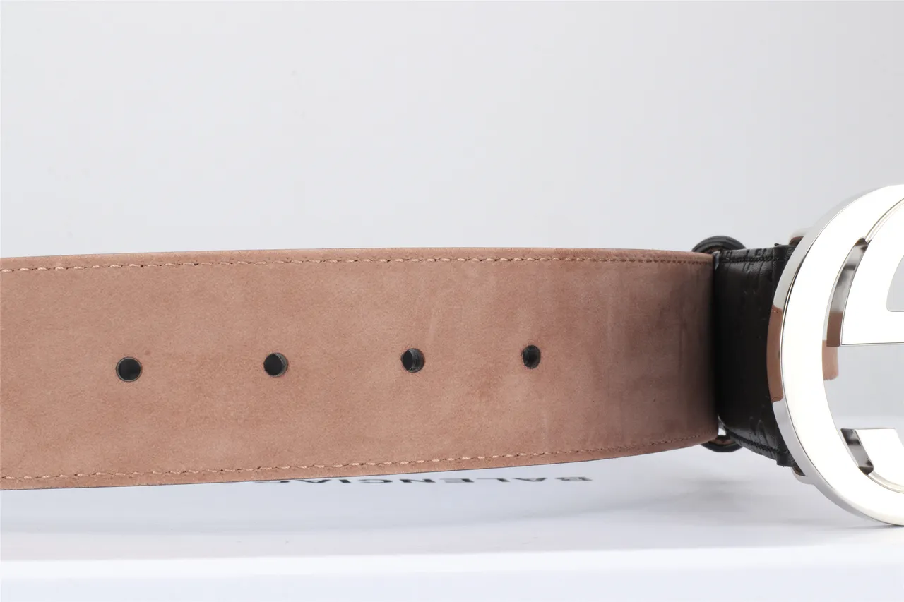 Gucci Double G Belt Black Gold Interlocking Buckle Embossed GG Monogram Leather Belt 9
