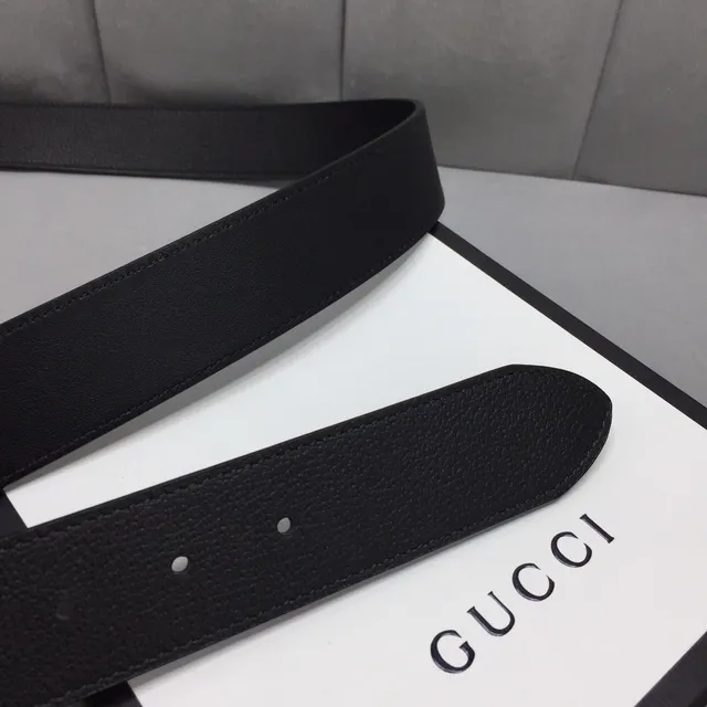 Gucci GG मार्मोंट কালো সোনা Interlocking G Buckle নরম চামড়ার বেল্ট 7
