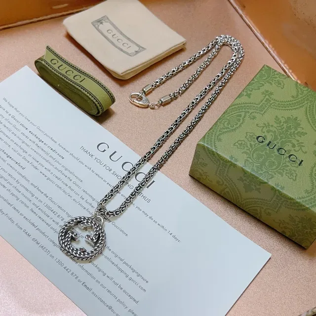 Collier Gucci GG Marmont Chaîne Tressée Interlocking G 4
