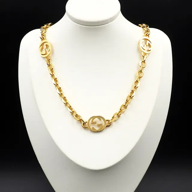 Gucci GG Marmont Interlocking G Logo Curb-Link Chain Collar 6