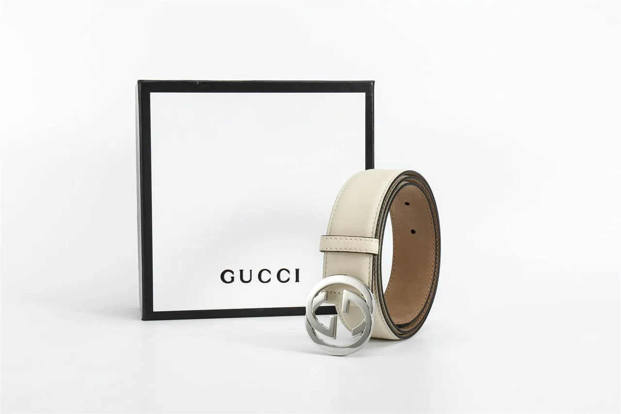 Gucci GG Marmont 米白色皮带 6