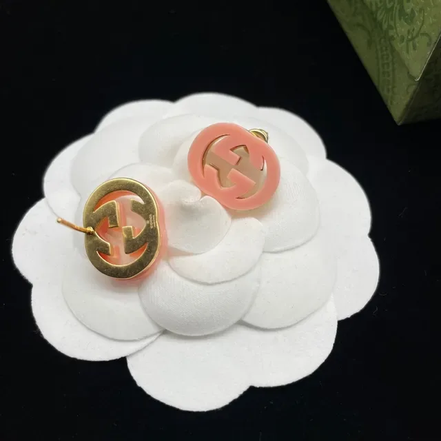 Collier Gucci GG Marmont Chaîne Curb Or Rose Émaillé Pendentif G Interlocking 3