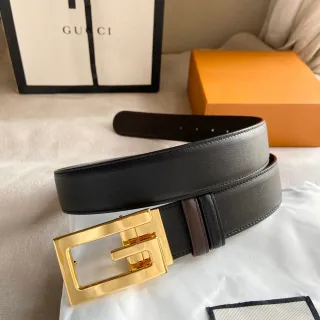 Gucci Horsebit 1955 काला सोना Interlocking G बकल चिकनी चमड़े की पट्टी