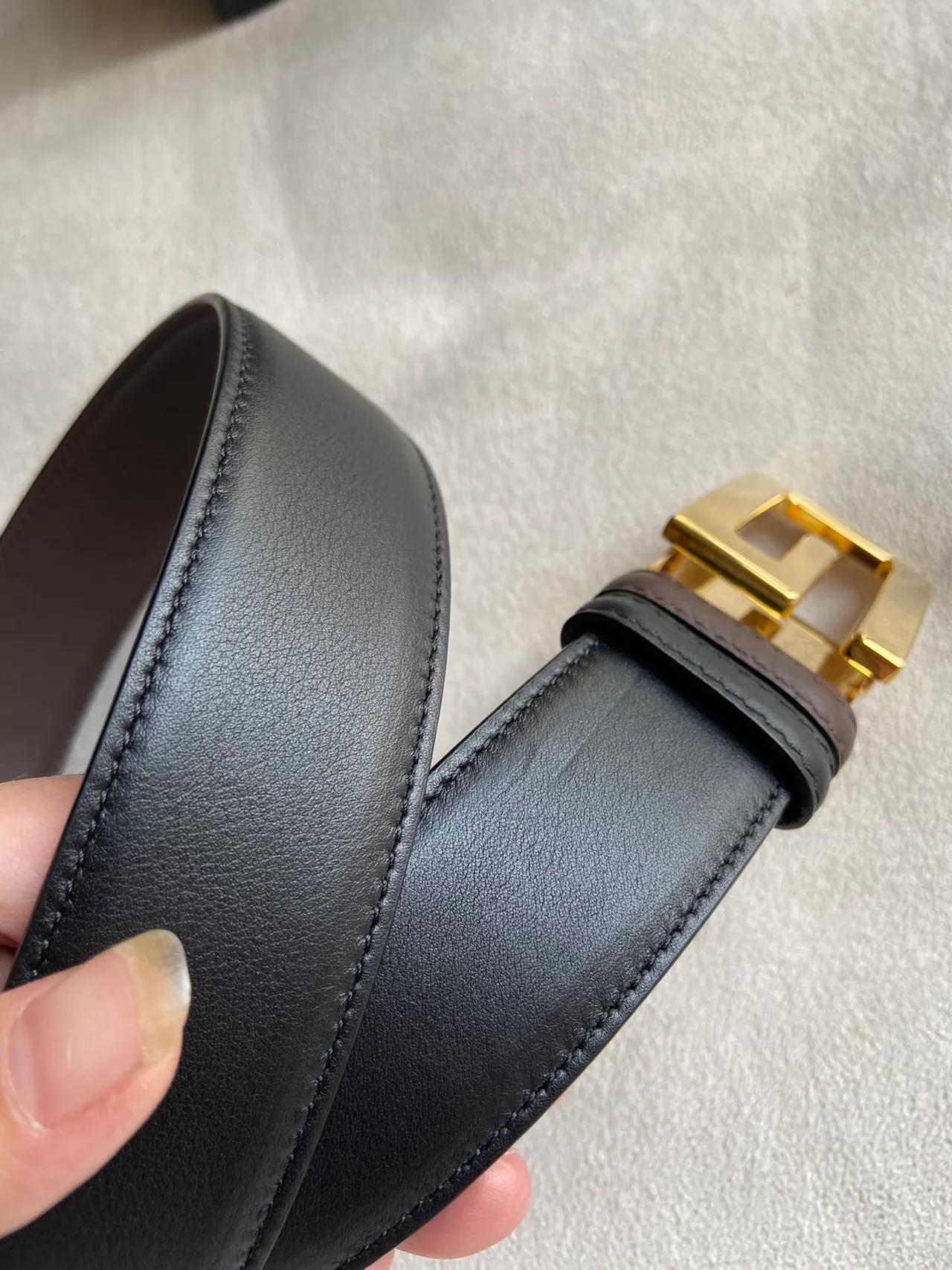 Gucci Horsebit 1955 Negro Dorado Interlocking G Hebilla Cinturón de Cuero Suave 2